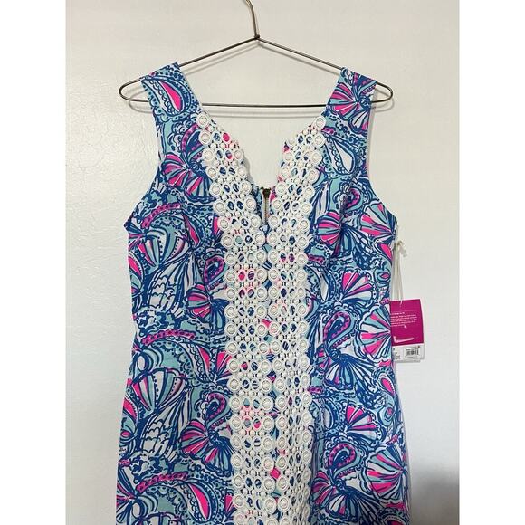Lilly Pulitzer x‎ Target 2015 My Fans Mini Shift Dress Size 8 Blue Resort NWT - Picture 3 of 8